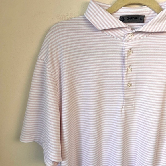 G/FORE Blush Feeder Stripe Tech Pique Polo - Picture 5 of 7